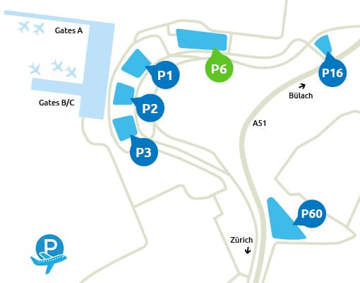 Flughafen Zürich Parking 6