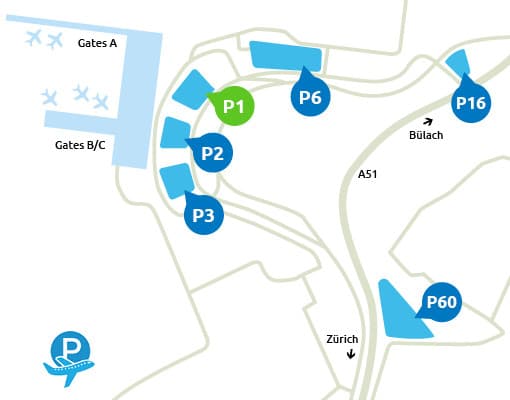 Parking P1 Flughafen Zürich